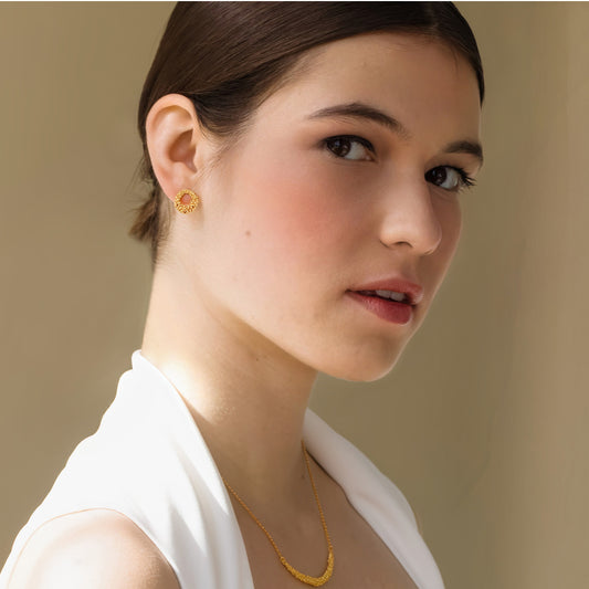 STARDUST EARRINGS HOOP SMALL GOLD