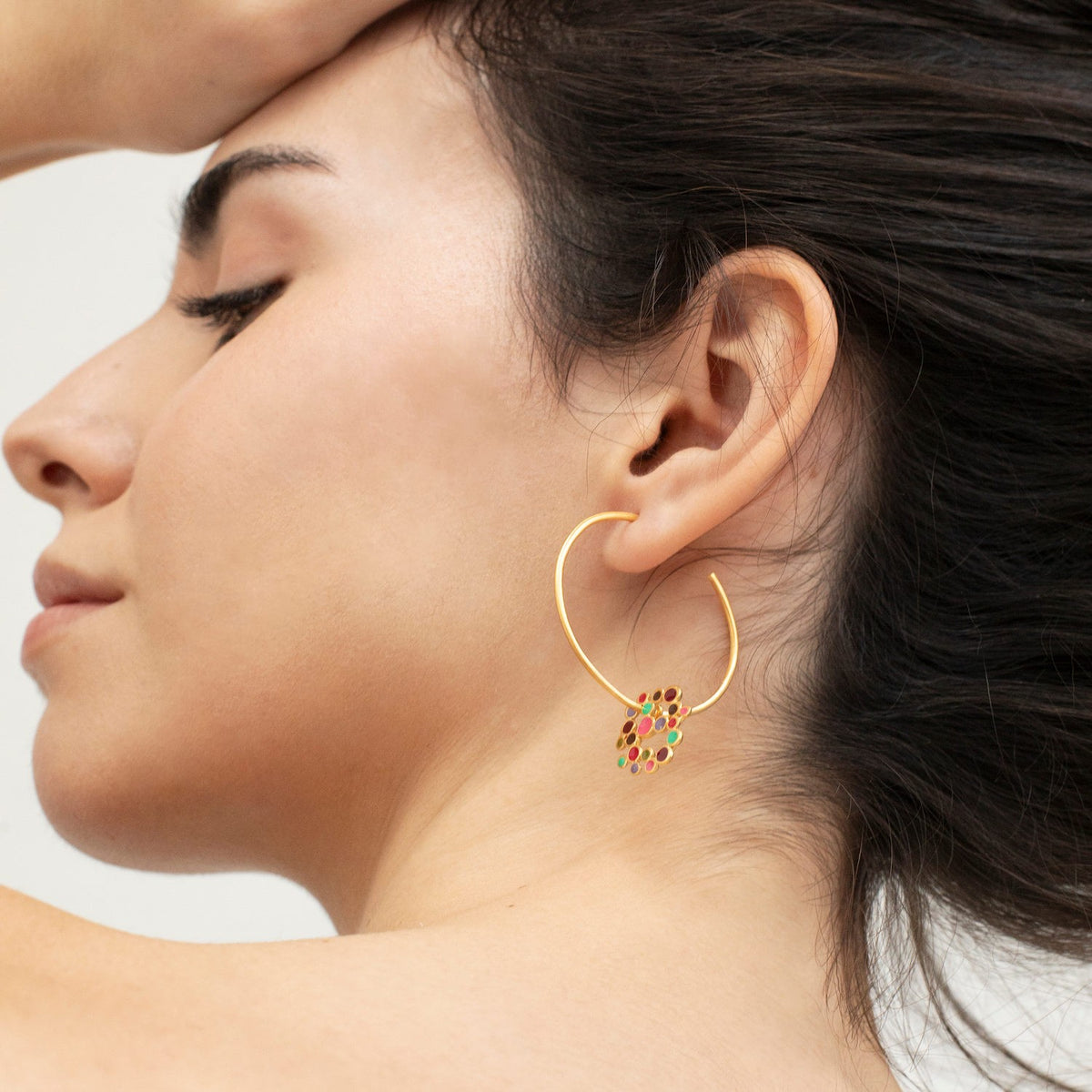 CANDY COLOURS EARRINGS GOLD