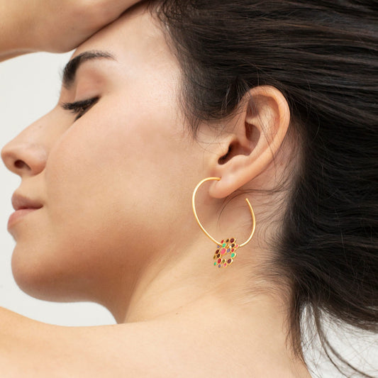 CANDY COLOURS EARRINGS GOLD
