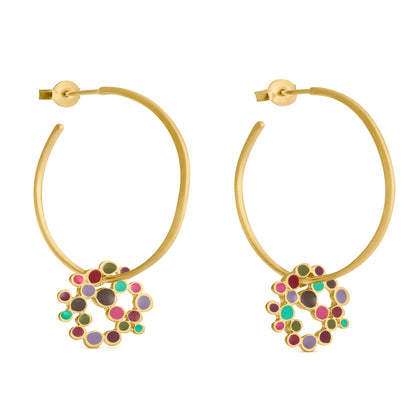 CANDY COLOURS EARRINGS GOLD