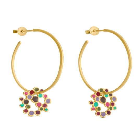 CANDY COLOURS EARRINGS GOLD