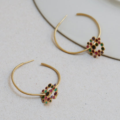 CANDY COLOURS EARRINGS GOLD