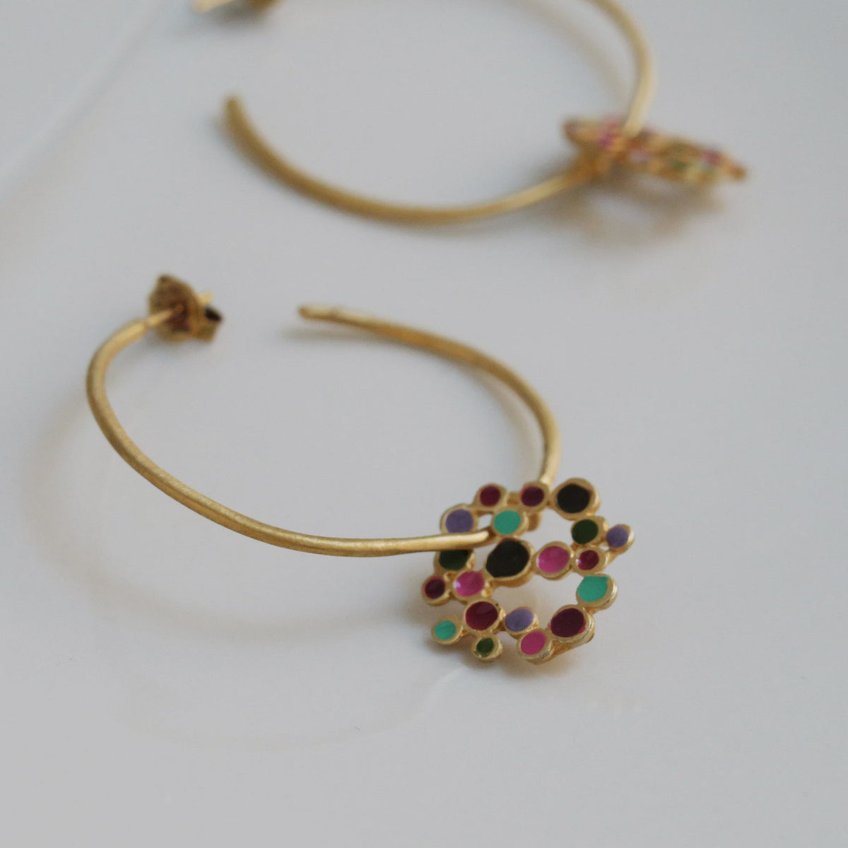 CANDY COLOURS EARRINGS GOLD