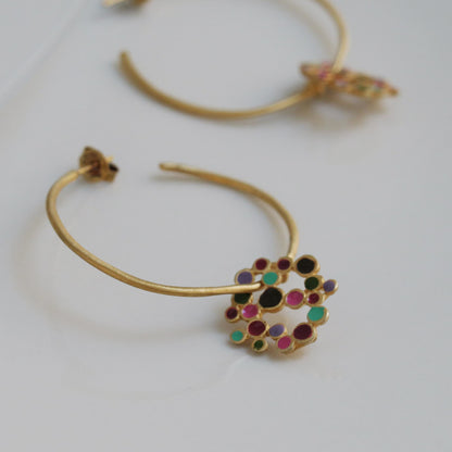 CANDY COLOURS EARRINGS GOLD