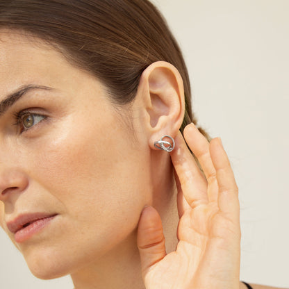 EMBOLIC EARRINGS SMALL SILVER