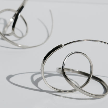 EMBOLIC EARRINGS LARGE SILVER