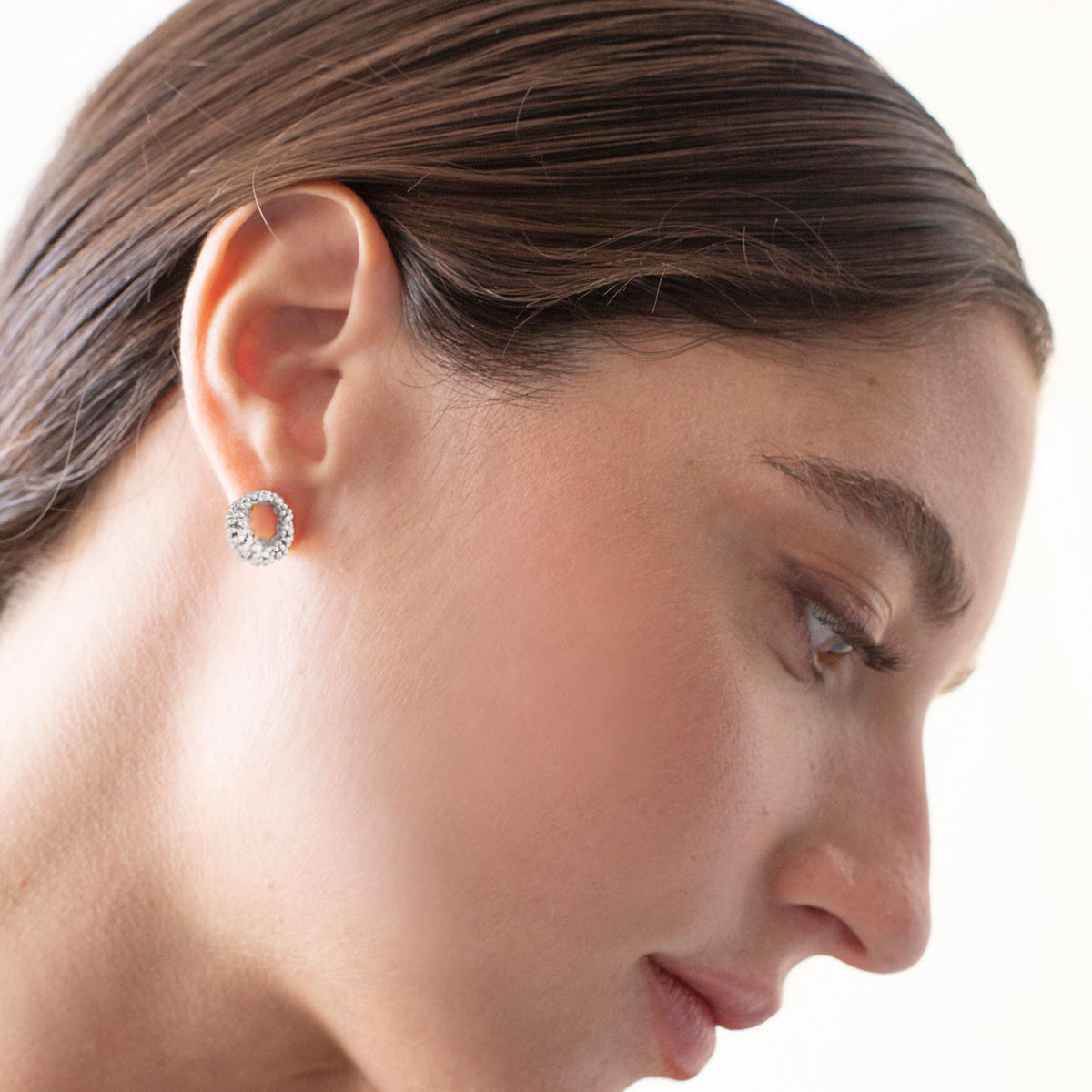 STARDUST EARRINGS HOOP SMALL SILVER