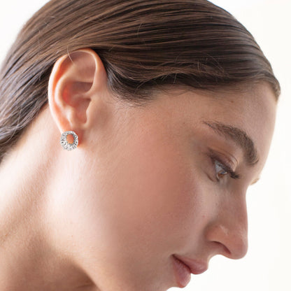 STARDUST EARRINGS HOOP SMALL SILVER