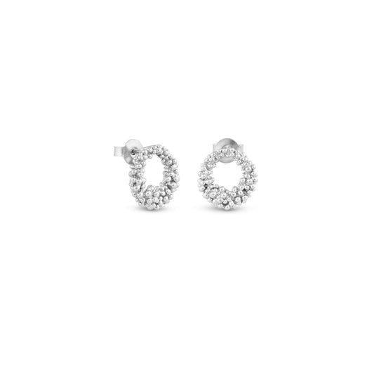 STARDUST EARRINGS HOOP SMALL SILVER