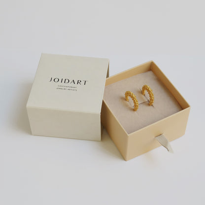 STARDUST EARRINGS HOOP MEDIUM GOLD