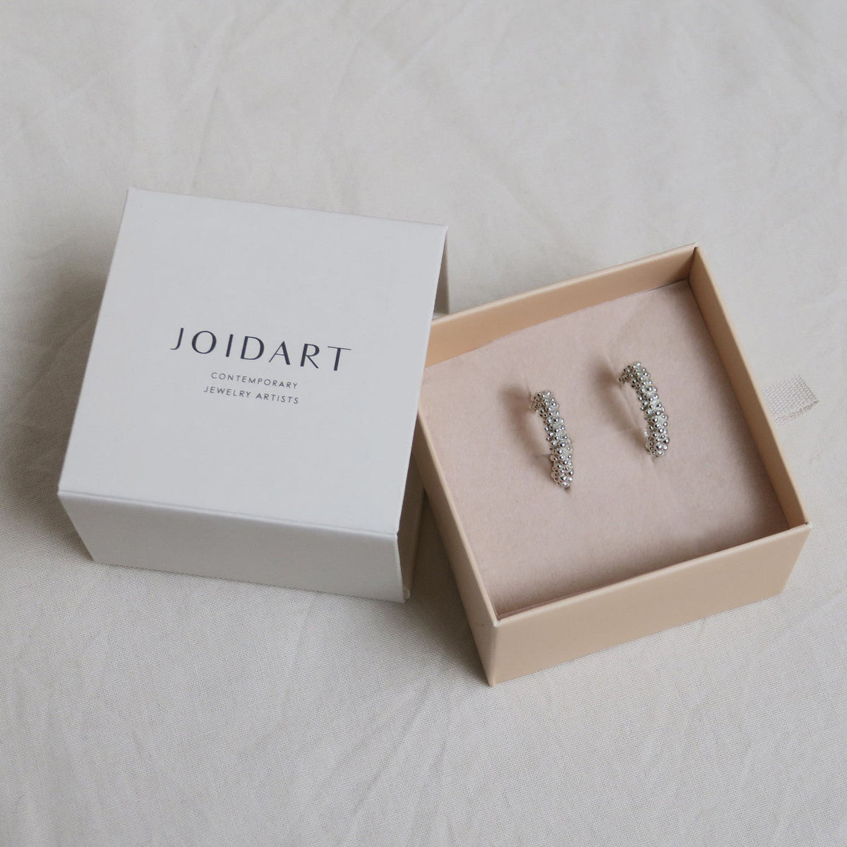 STARDUST EARRINGS HOOP MEDIUM SILVER