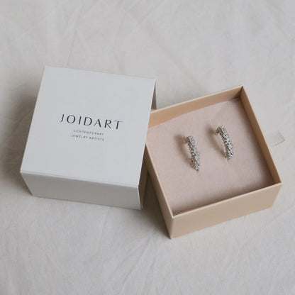 STARDUST EARRINGS HOOP MEDIUM SILVER