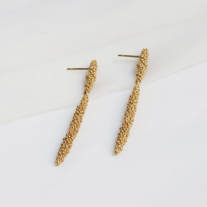 STARDUST EARRINGS LONG GOLD