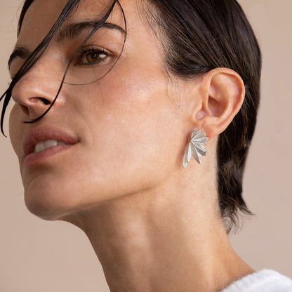 VOL EARRINGS LARGE SILVER