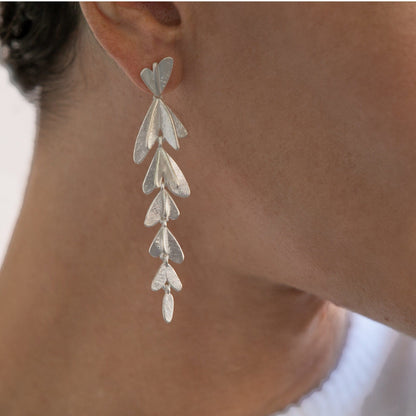 VOL EARRINGS LONG SILVER