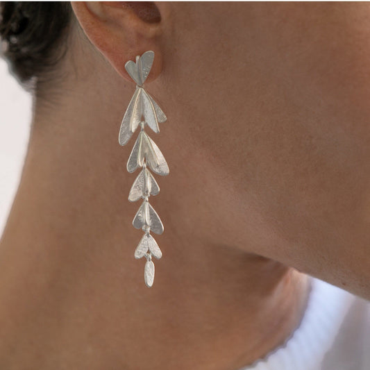 VOL EARRINGS LONG SILVER