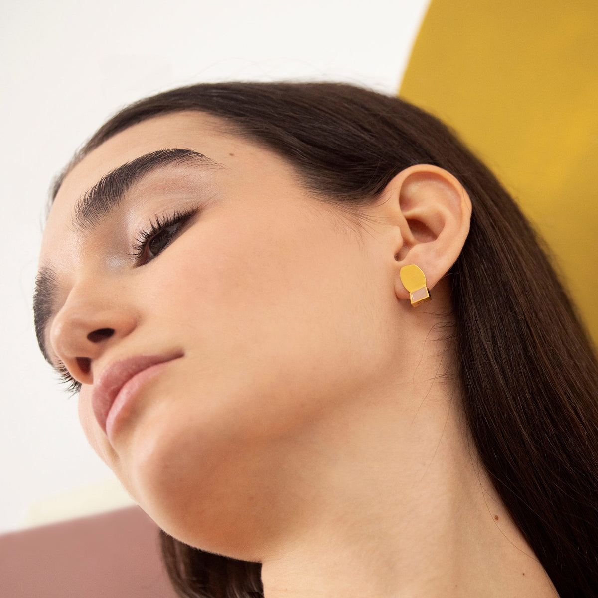 COLLAGE EARRINGS MAUVE
