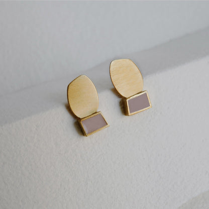 COLLAGE EARRINGS MAUVE