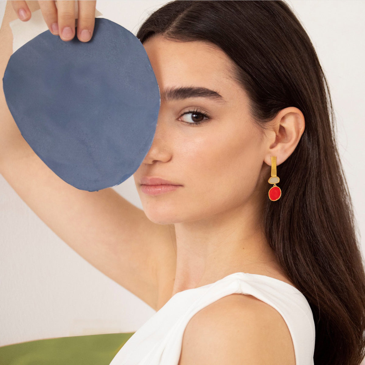 COLLAGE EARRINGS RED
