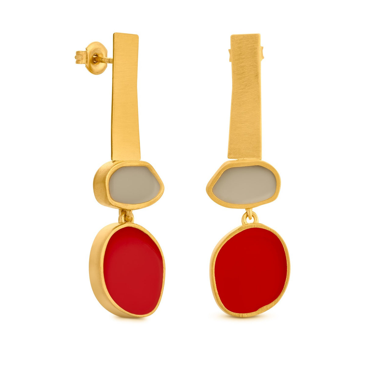 COLLAGE EARRINGS RED