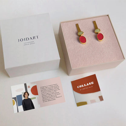 COLLAGE EARRINGS RED