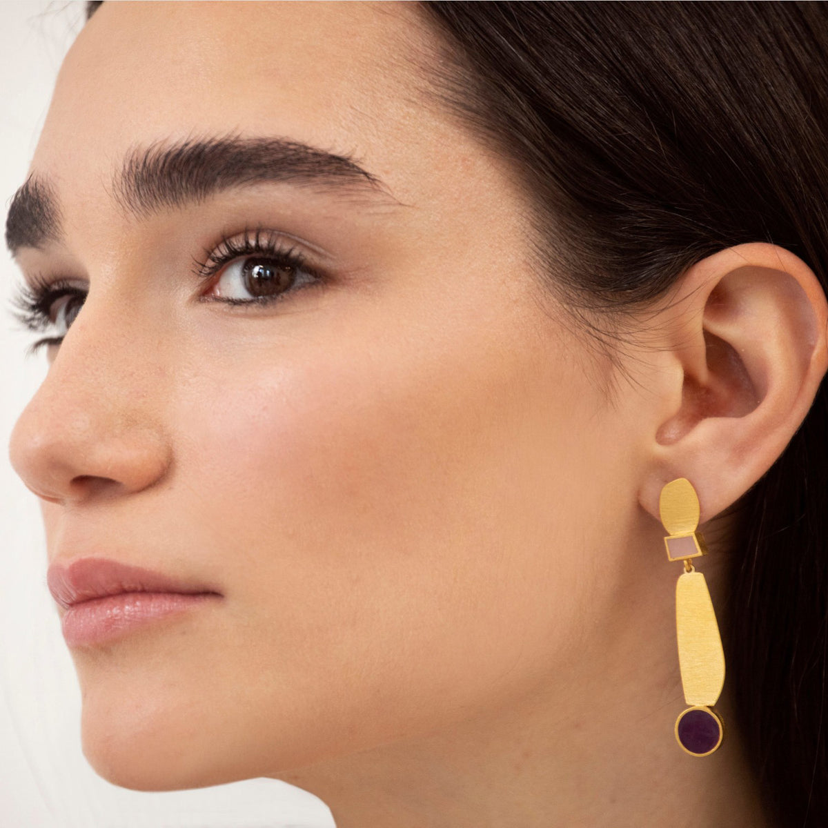 COLLAGE EARRINGS PURPLE
