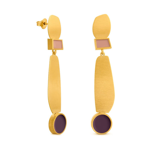 COLLAGE EARRINGS PURPLE