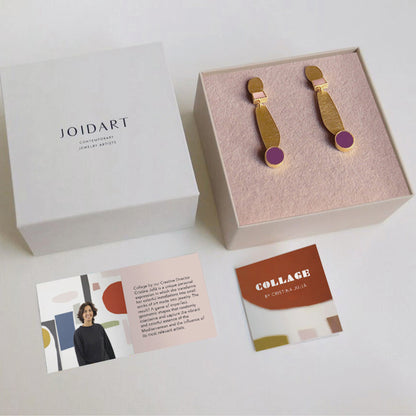 COLLAGE EARRINGS PURPLE