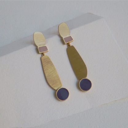 COLLAGE EARRINGS PURPLE