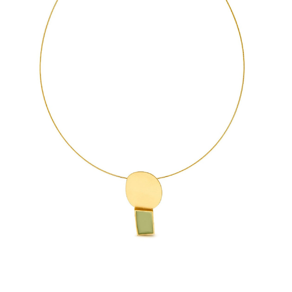COLLAGE NECKLACE GREEN
