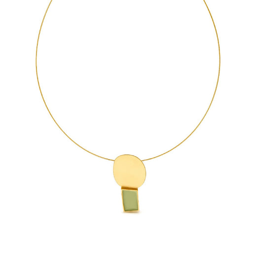 COLLAGE NECKLACE GREEN