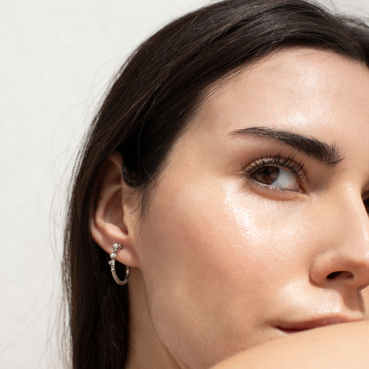 GUSPIRA EARRINGS HOOP SILVER