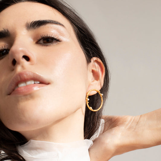 GUSPIRA EARRINGS CIRCULAR GOLD