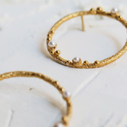 GUSPIRA EARRINGS CIRCULAR GOLD