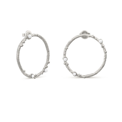 GUSPIRA EARRINGS CIRCULAR SILVER
