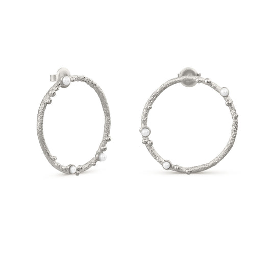 GUSPIRA EARRINGS CIRCULAR SILVER
