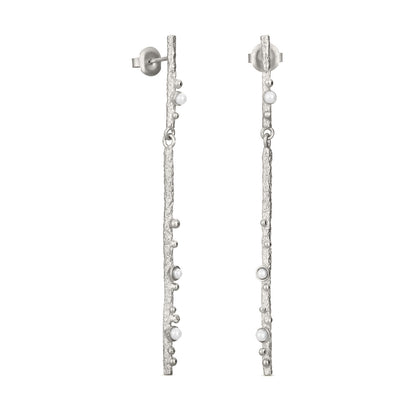 GUSPIRA EARRINGS LONG SILVER
