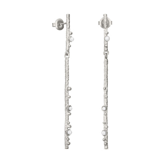 GUSPIRA EARRINGS LONG SILVER