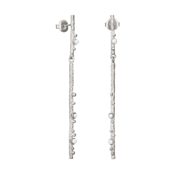 GUSPIRA EARRINGS LONG SILVER