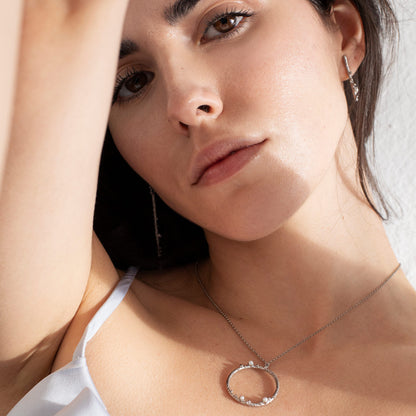 GUSPIRA NECKLACE CIRCULAR SILVER