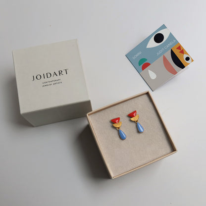 SOMNI EARRINGS RED AND BLUE DROP