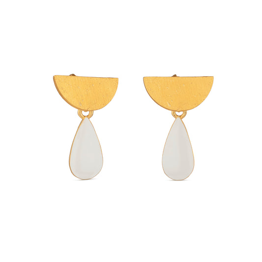 SOMNI EARRINGS WHITE DROP