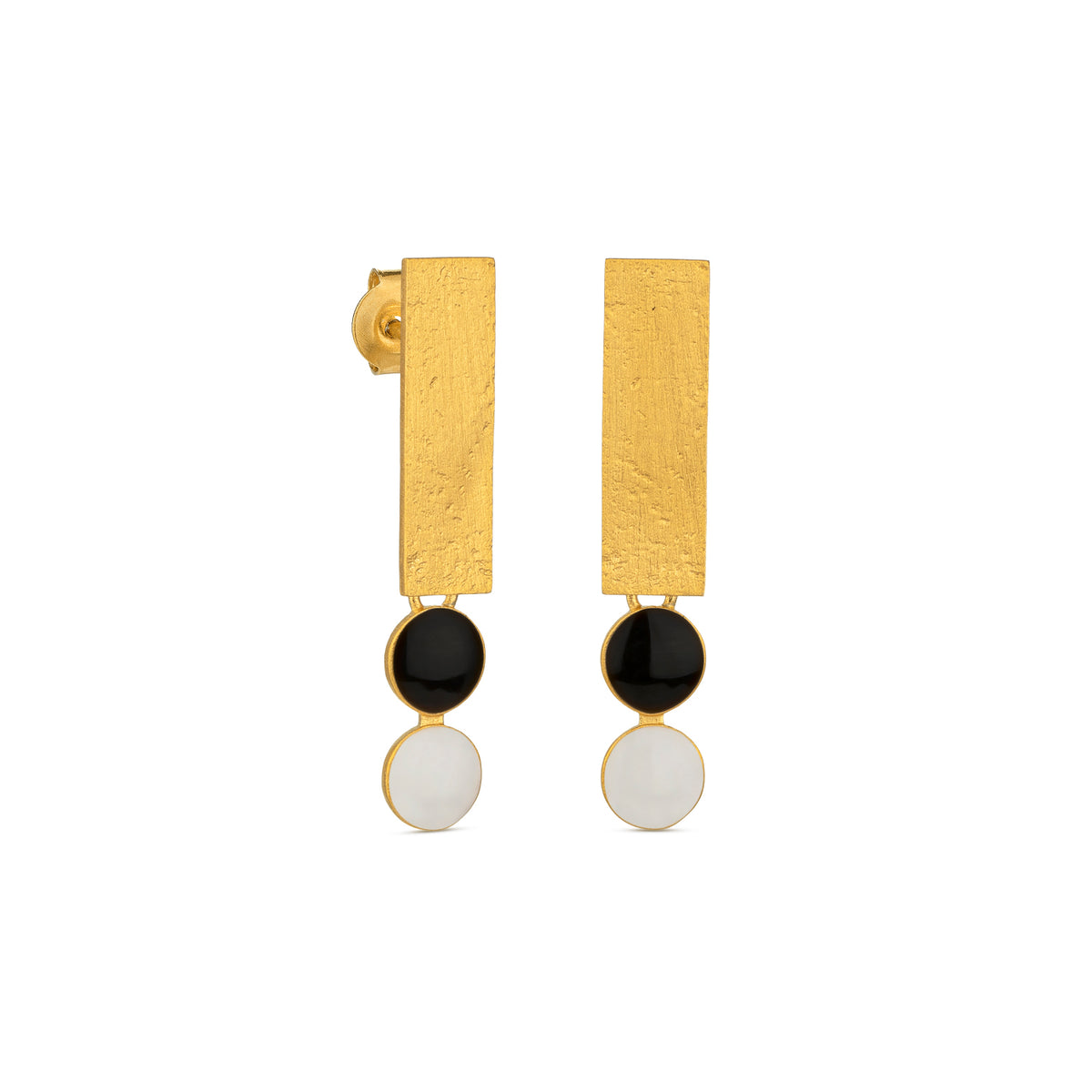 SOMNI EARRINGS BLACK AND WHITE