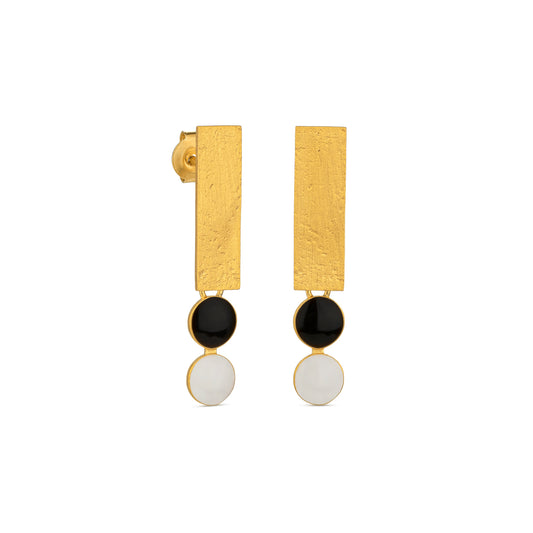 SOMNI EARRINGS BLACK AND WHITE