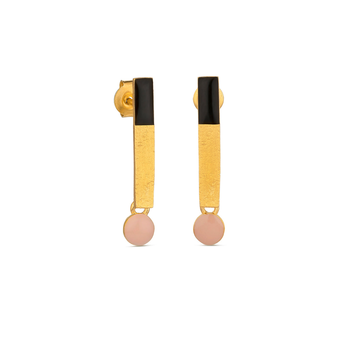 SOMNI EARRINGS BLACK AND PINK
