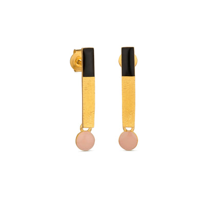 SOMNI EARRINGS BLACK AND PINK