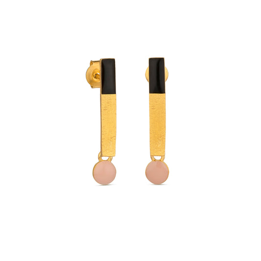 SOMNI EARRINGS BLACK AND PINK