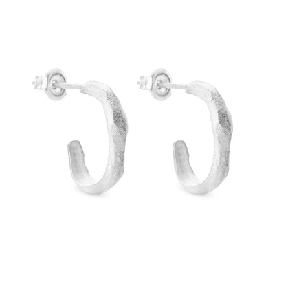 SAUMA EARRINGS HOOP SMALL SILVER