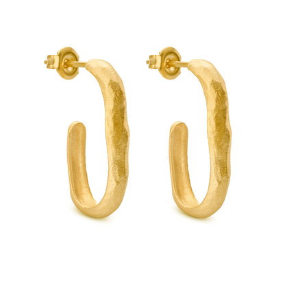 SAUMA EARRINGS HOOP MEDIUM GOLD