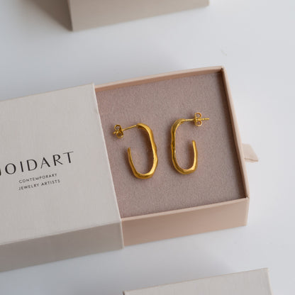 SAUMA EARRINGS HOOP MEDIUM GOLD